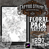 297 Floral Tattoo Procreate Brushes in the Maxi Floral Bundle for your iPad