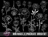 Mini Rose Tattoo Procreate Brushes for iPad by Brushestcok