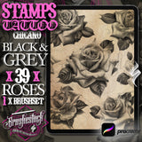 39 Black and Grey Roses Tattoo Procreate Brushes for iPad and iPAd pro