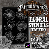 297 Floral Tattoo Procreate Brushes in the Maxi Floral Bundle for your iPad