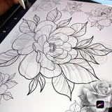 297 Floral Tattoo Procreate Brushes in the Maxi Floral Bundle for your iPad