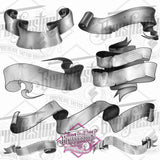 60 Banners Tattoo Brushes for Procreate application by Brushestock