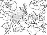 Tattoo Procreate Pack with Roses and Black and Grey Whip Tattoo for iPad and iPad Pro