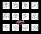 Tattoo Procreate Pack with Roses and Black and Grey Whip Tattoo for iPad and iPad Pro