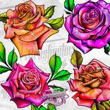 80 Roses Tattoo Brushes for Procreate on iPad and iPad Pro by Haris Jonson