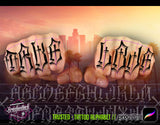 Trusted Knuckles Tattoo font for Procreate application by Haris Jonson