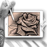 10 brushes designed for created Black and Grey Tattoo Whip Shading for Procreate application