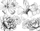 104 Flowers Procreate Tattoo Brushes for iPad and iPad Pro by Brushestock