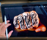 Chicano Lettering Tattoo Procreate brush - Brushestock
