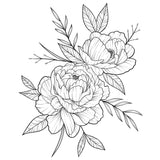 Peony Tattoo Set V1 // Brushes for Procreate - Brushestock