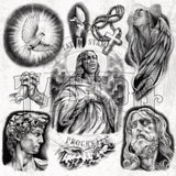 80 Religious Tattoo Brushes for Procreate on iPad & iPad pro by Brushestock