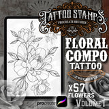 297 Floral Tattoo Procreate Brushes in the Maxi Floral Bundle for your iPad
