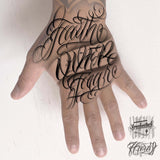 Chicano Lettering Banner Tattoo created with  Supreme Brush for Procreate