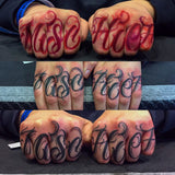 Knuckles Custom Chicano Tattoo Lettering by Haris Jonson