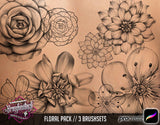 104 Floral Procreate Tattoo Brushes & Stamps compatible with iPad and iPad Pro for Tattoo Artists