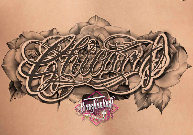 Old english gothic font lettering chest collarbone tattoo tattoo artis... |  TikTok