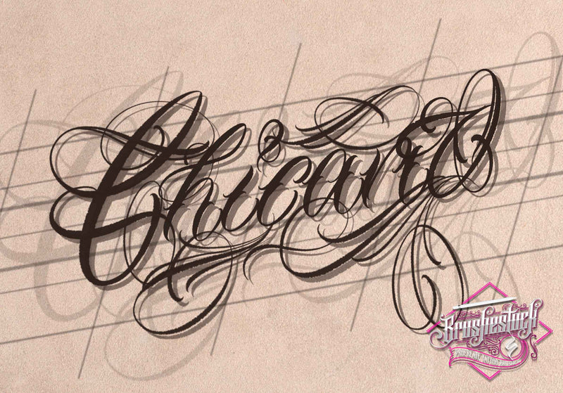 Temple of Letters - Procreate Brushes for Chicano Lettering Tattoos