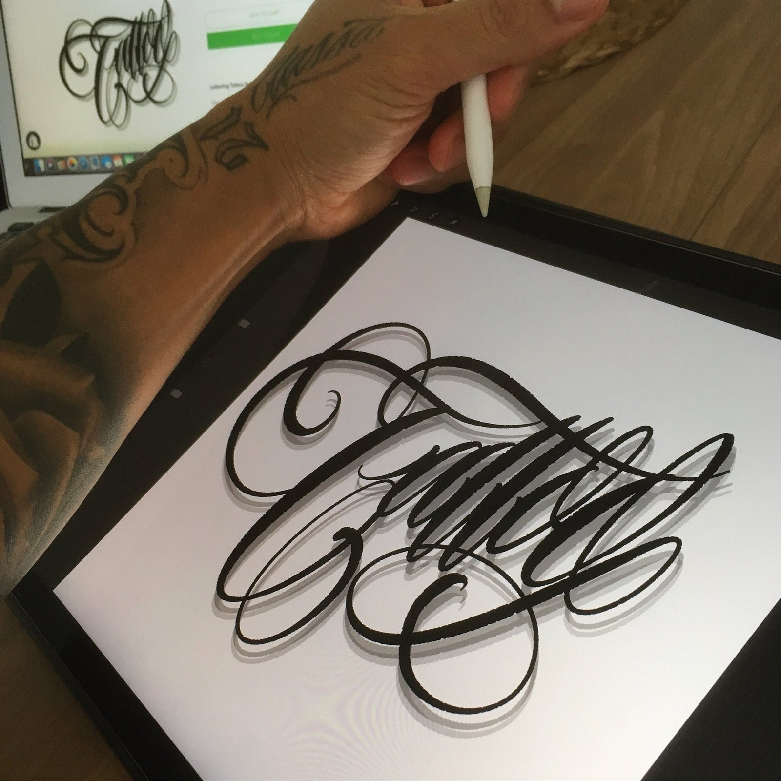 Chicano lettering tattoo brush for procreate – Brushestock