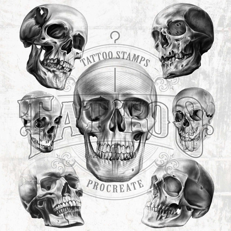 Skull Tattoo Template, Vectors | GraphicRiver