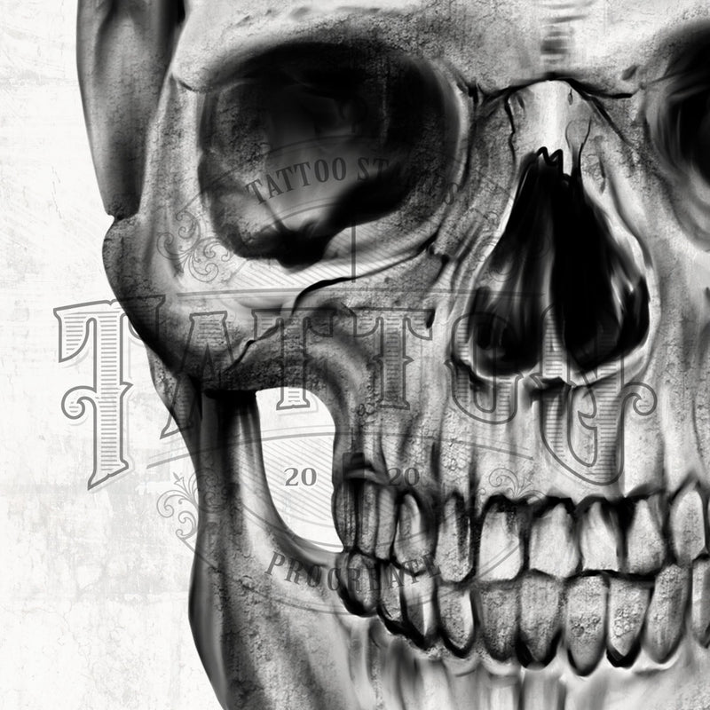 Black and Grey Skull Tattoos - Cloak and Dagger Tattoo London