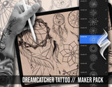 900 Tattoo Brushes and 18 sets in this pack Pack for Procreate app on iPad & iPad pro