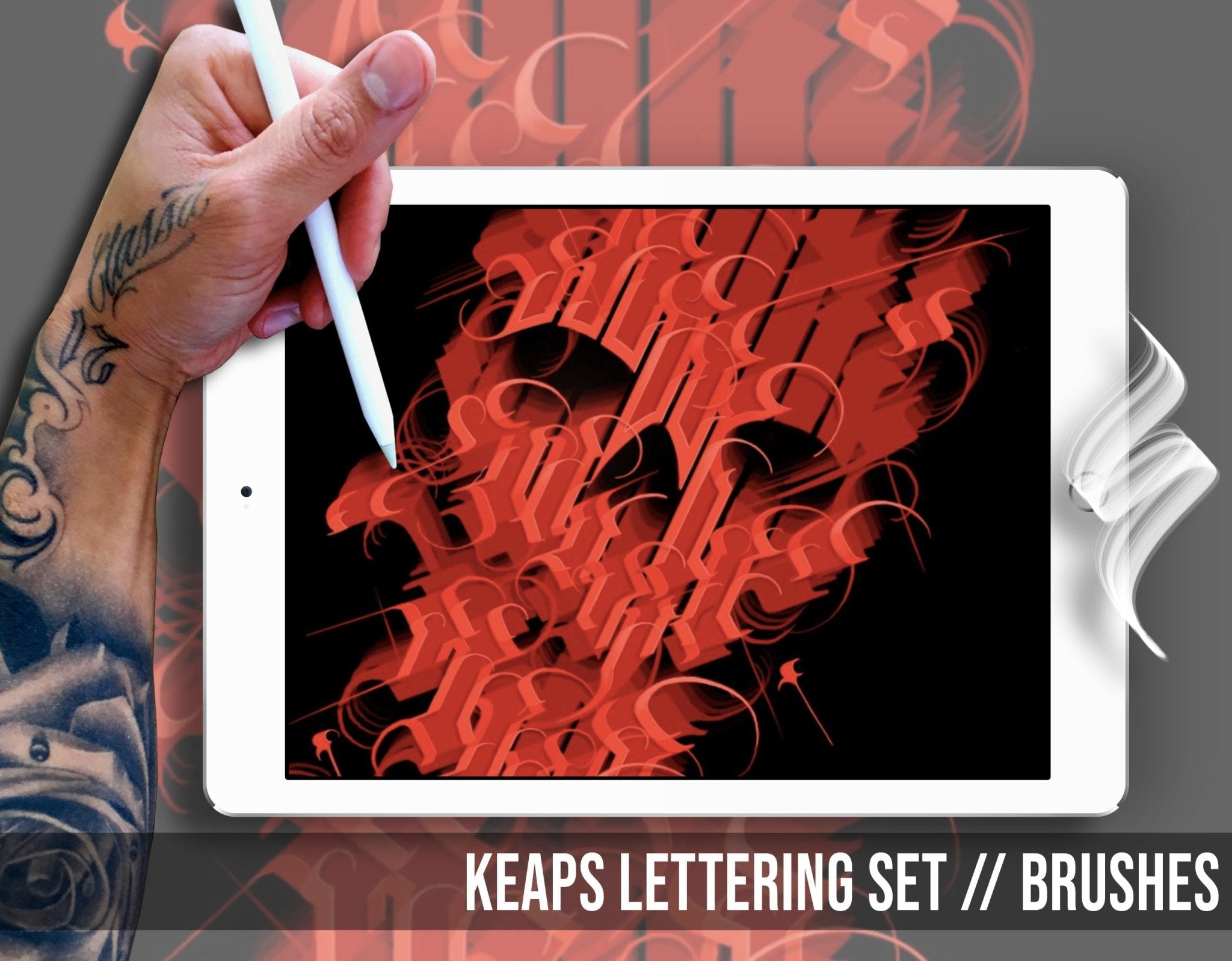 2000 Tattoo Brushes & Stamps for Procreate application on iPad & iPad ...